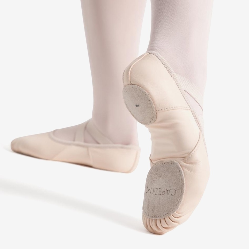 CAPEZIO Hanami Leather Ballet Shoe with Flex Arch in Light Pink 2038W - Picture 3 of 8